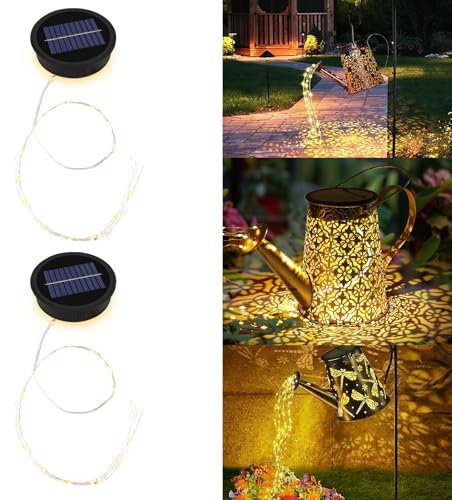 GuKKK 2 PCS Lampe Solaire de Rechange avec Ampoule LED, Remplacement de Couvercles Solaires, Pièces de Rechange pour Lampes Solaires, pour Arrosoir Solaire Extérieur Décoration de Jardin