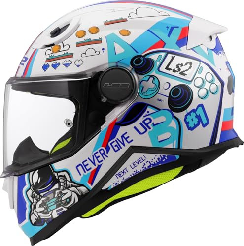 LS2, Integral-Motorradhelm für Kinder KID NEXT LEVEL White, L