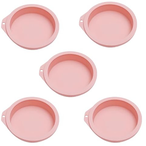 5PCS Air Fryer Egg Mould, Egg Rings, Fried Egg Ring,Silicone Egg Rings for Frying, Air Fryer Egg Mould for Fried Eggs, Breakfast Household Kitchen Cooking Tool (Round)