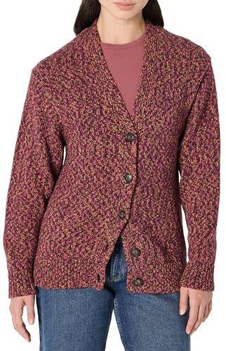 Amazon Essentials Women's Oversized-Fit Multi-Colour Heavyweight Button-Up Cardigan