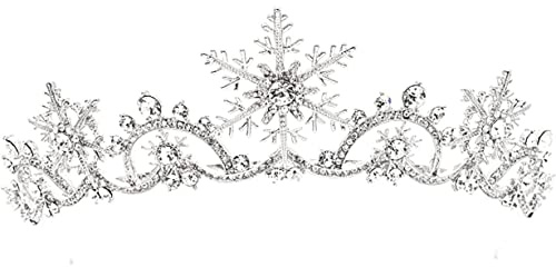 Real Austrian Rhinestone Crystals Snowflake Wedding Bridal Tiara Diadem Hair Accessories SHA8756