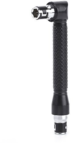 Llave de vaso hexagonal en forma de L, llave hexagonal de 1/4 pulgadas, llave hexagonal de doble cabeza de 90 grados, ángulo recto, herramienta de mano para puntas de destornillador (negro)