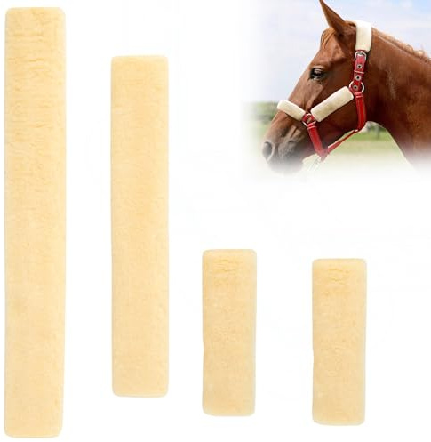 Jeffers Equine Horse Fleece Halter Tube Set – 4 Piece Soft Padded Nose Guard Cover for Halters, Cushioned Comfort Wraps for Horses, Cob, Draft, Tack Accessories, Training, Travel, Stable Use