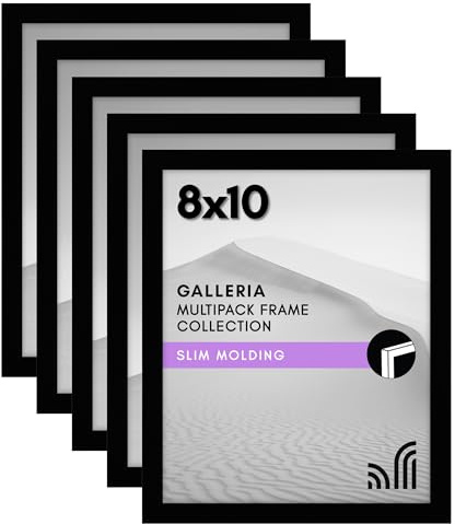 Americanflat Lot de cadres photo de 20,3 x 25,4 cm - Noir - Ensemble de cadres muraux avec matériel de suspension et chevalet inclus - Décoration murale horizontale ou verticale