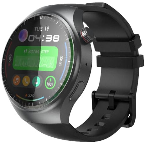 Rainbuvvy 4G LTE Smart Watch Phone 1.43 pulgadas pantalla SL8541E Android 8.1 2GB RAM 16GB ROM 950mAh Watch Phone Google Playstore/correo electrónico respuesta/llamada/wifi/GPS Smartwatch (negro)