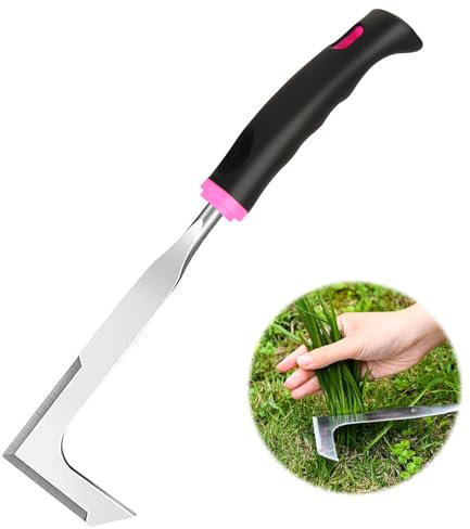 CIYIN Fugenkratzer aus Edelstahl, Fugenkratz Unkraut, Doppelseitiges Scharfes Unkrautkratz mit Stiel, Fugenreiniger Unkrautkratzer, Gartengeräte zum Entfernen von Moos & Unkraut, Geschenk für Gärtner