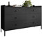 Mirjan24 Kommode mit 6 Schubladen Tokirot 6SZ, Schubladenkommode für Wohnzimmer, Anrichte, Mehrzweckschrank, Wohnzimmerschrank, Schlafzimmer, Sideboard (Schwarz)