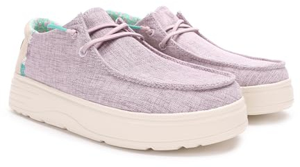 PITAS | Poppy | Mocasines de Mujer | Náuticos Casual | Zapatillas de Tela | Zapatos sin Cordones | Deportivas Casuales | Calzado de Walkinpitas | Lila 38