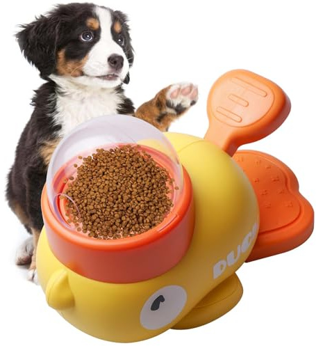 VEGOATY Forma d'anatra, giocattolo intelligente, giocattolo interattivo, per cani, cani, gatti, cibo intelligente, 2 in 1, 2 in 1