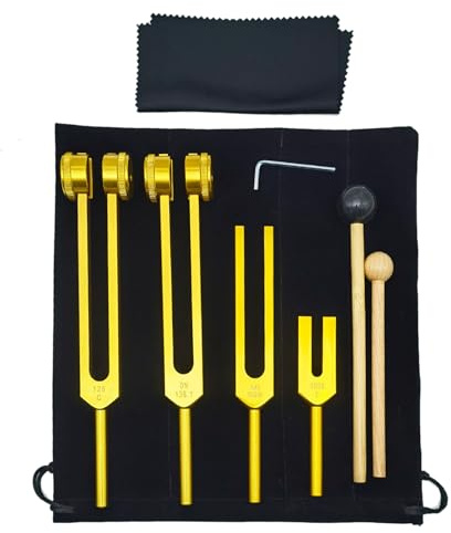 Diapason 128 Hz, läkande stämgaffel, ljudhelande verktyg 128 Hz, aluminiumlegering multipurpose helande verktyg för meditation och yoga, nybörjare och experter