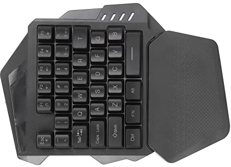 CHICIRIS Teclado mecánico para juegos, 35 teclas, teclado inalámbrico con una sola mano con iluminación RGB, ideal para juegos