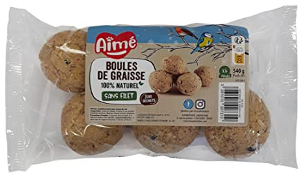 AIME Boules de Graisse pour Oiseaux du Ciel, 6 Pièces (540G)