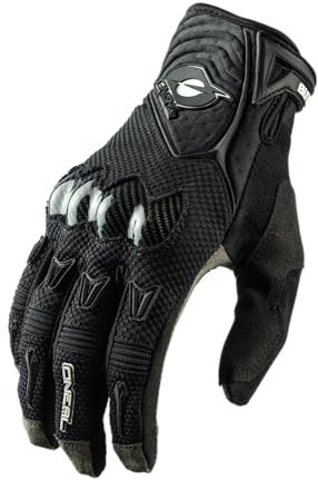 O'NEAL | Fahrrad- & Motocross-Handschuhe | MX MTB DH FR Downhill Freeride | 4-Wege-Stretch, Karbon-Knöchelschutz, Silikonbeschichtet | Butch Carbon Glove | Erwachsene | Schwarz | Größe L