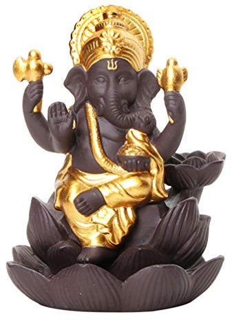 SUPVOX Encensoir Céramique Éléphant Doré avec Design De Refoulement Figurine Artisanale pour Et Aromathérapie pour Chambre Sauna Et Bureau