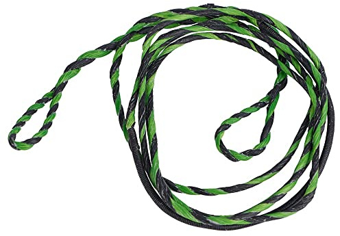 TOPARCHERY 53 Actual Length Mulcolor Flemish Fast Flight Plus Replacement Recurve Bowstring Bow String by Traditional Bow Archery Products (Black & Green)
