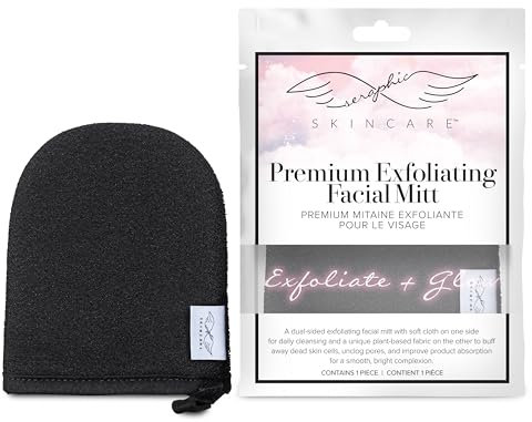 Seraphic Skincare TiefenPeelingGesichtshandschuh Gesichtspeeling PeelingHandschuh Gesichtsreinigungshandschuh Selbstpeeling chemikalienfreies Peeling abgestorbene Hautentferner Akneprävention