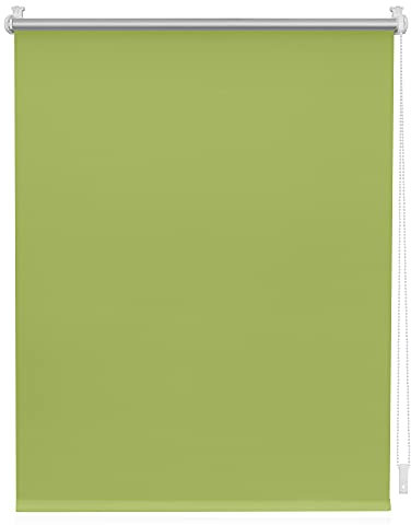 Lichtblick Thermorollo ohne Bohren, Klemmfix, Verdunklungsrollo, Hitzeschutz, Sichtschutz, Wandmontage, Deckenmontage, Rollo für Fenster und Türen Grün,B60 x H220 cm