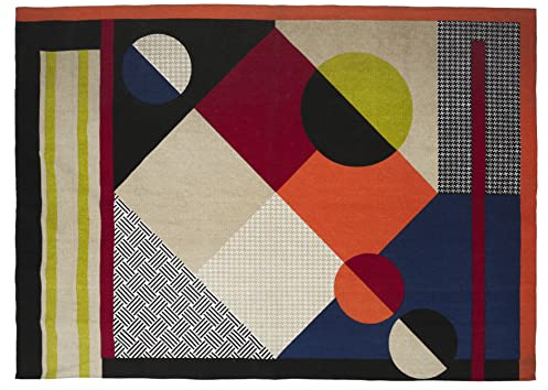 HOME DECO FACTORY - TX9109 Tapis Patchwork Multicolore - Design Tendance et Doux Au Toucher - Conçu pour Moderniser Votre Décoration Intérieure - Taille 120 x 170 cm