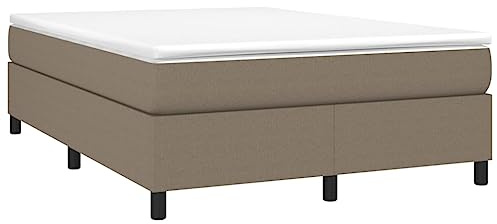 vidaXL Struttura Letto a Rete a Molle Tortora 140x200 cm in Tessuto