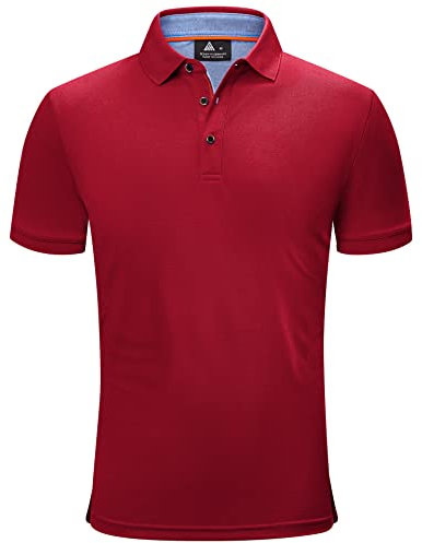 SwissWell Poloshirt Herren Kurzarm Polohemd Atmungsaktiv Schnelltrocknend Golf Tennis Tshirt Mit Brillenhalter Knopfleiste Sommer Sport Fitness Männer Regular Fit Polo