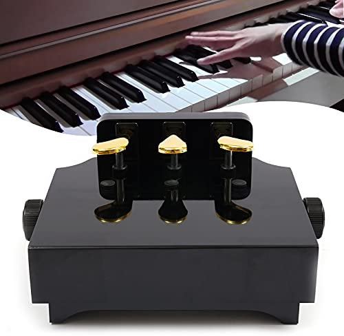 3 Pedalen Kinder Piano Pedaleffekt Bank Mit Sustainpedal Klavier Pedal Extender KlavierpedalverläNgerungen FüR HöHenverstellbarer Design VerläNgerungsbank Klavierlehrhilfe Neues Schwarz