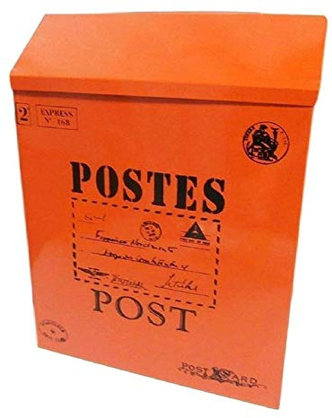 Buzones de Pared Buzón Moderno con Cerradura para Montaje en Pared - Buzón de Metal Independiente Seguro de Gran Capacidad para Exteriores (Amarillo) (Naranja)