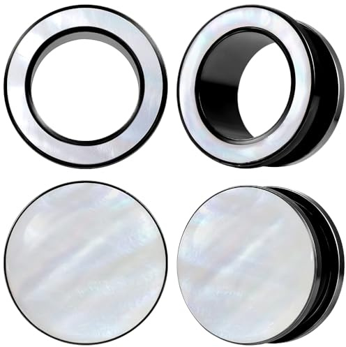 DOEARKO Örondilator Flesh Tunnel Rostfritt Stål Double Flared Tunnel Tunnel Tunnel Expanders Stretchers Piercing Tunnel Bar för Män och Kvinnor, 6 mm till 25 mm, 16mm, Rostfritt stål, Rostfritt stål