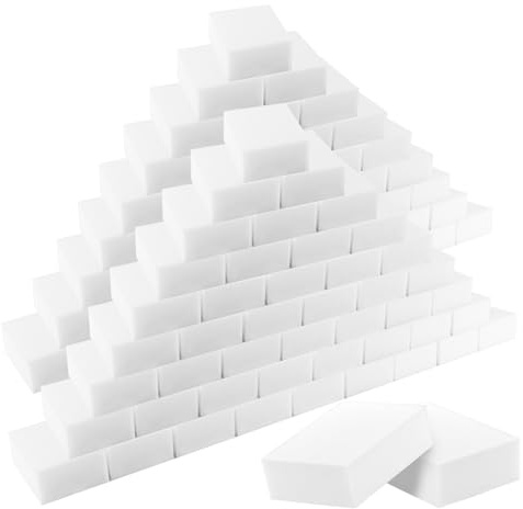 STARVAST Borrador de suciedad, 100 unidades, esponja mágica, esponja mágica, esponja mágica, esponja mágica, esponja mágica, esponja de limpieza blanca, esponja de melamina para el hogar, cocina