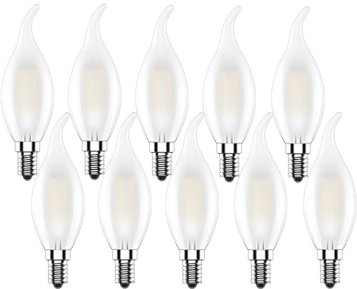 Zcexhph Ampoule Flamme E14,4W Ampoule LED,Blanc Chaud 2700K Ampoule Bougie