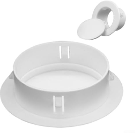 Grille d'aération murale en plastique avec capuchon rond en maille pour dissimuler les ouvertures murales et empêcher la poussière et les insectes d'entrer (70)