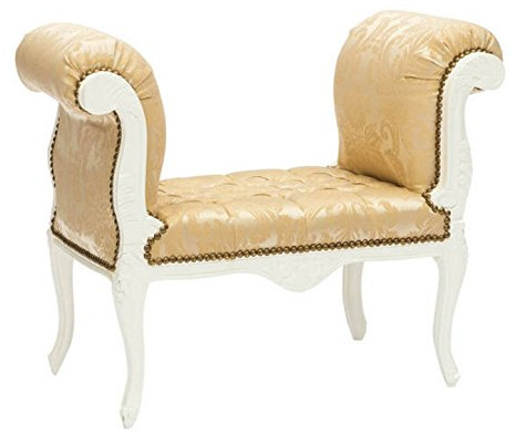 Way Home Store Divanetto Poltrona Paolina Barocco Stile Francese Luigi XVI Bianco e Oro