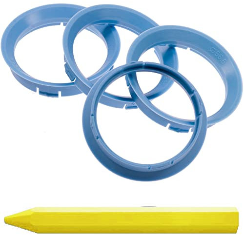 RKC 4X Anneaux de centrage Lumineux Bleu 63,3 mm x 56,6 mm + 1x Crayon de Cire en Vert Made in Germany