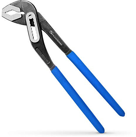 Speedwox 30,5 cm Wasserpumpenzange, Nut- und Federgelenkzange, strapazierfähig, gebogene Spitze, 95 mm Kapazität, 8 einstellbare Positionen, Chrom-Vanadium-Stahl-Werkzeug