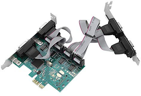 ASHATA 4 Port Serielle RS232 PCI Express Schnittstellenkarte,PCI-E zu Serielle RS232 4 Port Adapter,PCI Express Controller Erweiterungskarte 9-Pin Anschlüss Konverter für / 8/10