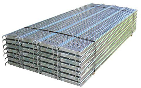 Matisère Échafaudage 3.00m x 0.30m en Acier Argenté pour Équipement de Sécurité