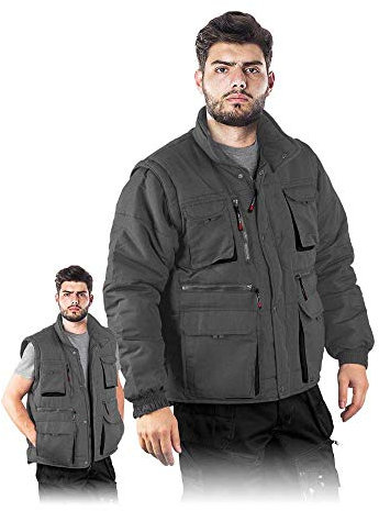 Reis Czapla2_Sb3Xl Isolierte Schutzjacke, Grau-Schwarz, 3XL Größe