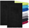 BaSaTex - 2er Pack Badvorleger für Dusche & Badewanne - Badematte Saugfähig & Schnelltrocknend in 50x80 cm - Aus 100% Baumwolle & 800 g/m² - Duschvorleger Öko-Tex Made in Green Zertifiziert - Schwarz