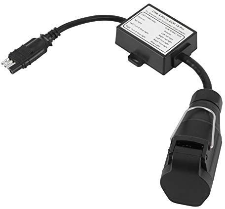 aqxreight Adaptador De Conexión para Remolque De 4 Pines A 13 Pines Convertidor De Luces Portátil para Vehículos Estadounidenses Y Remolques Europeos Compatible con Sistemas De Cableado Estándar