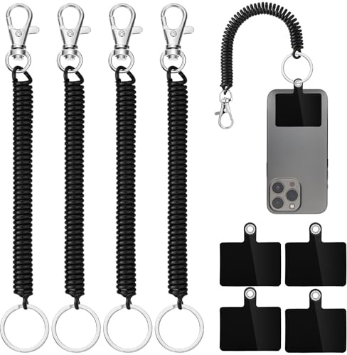 Konohan 4 Sets Phone Lanyard Tether with Patch for Music Festival & Outdoor