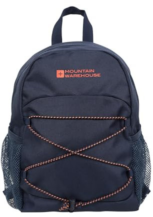 Mountain Warehouse Walklet 6L Rucksack - Reflective Details Casual Daypacks, Bottle Pockets Backpack, Bungee Cords Bag, Shoulder Straps - Best for Picnics, Outdoors Dark Blue One Size