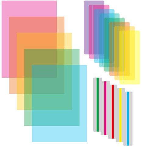 18pcs Dyslexia Overlays, Coloured Overlays for Dyslexia, Overlays for Reading Dyslexia, Highlight Strips Dyslexia Aids for Children, Reduce Visual Stress