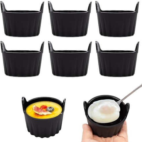6 Molde Silicona Freidora de aire, Molde Silicona Air Fryer, Air Fryer Accesorios (negro)