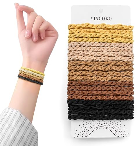 YISCOKO Elastici Capelli Donna e Uomo, 20 Pezzi - 5 Colori