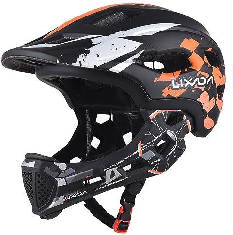 Kavolet Kinderhelm Integriert Fahrradhelm Kinder Jugend Fullface Helm mit Abnehmbarem Kinnschutz BMX MTB Downhill Helm für Radfahren Skateboarden Rollschuhlaufen