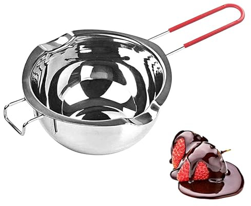 Stibtmr 400 ml smältdegel för Mary Bath Fusionsskål Marie chokladsmältning i rostfritt stål smältkanna för vax panna värmare smör