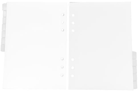 Balacoo Divisori Indice per Raccoglitori 12 Pezzi in Pp Traslucido 6 Fori, Design Semplice, per Planner e Presentazioni A5