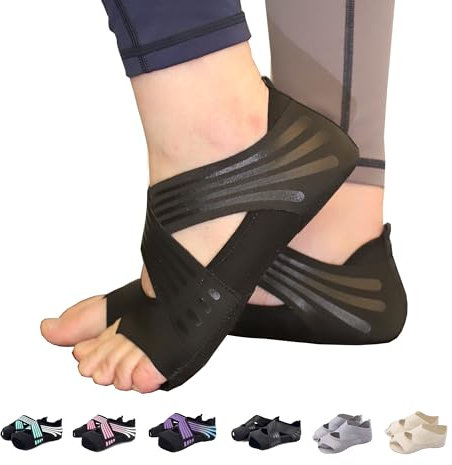 ABIRAM Yoga Socken für Frauen rutschfeste Zehe rutschfeste Griff Socken für Pilates Barre Ballet Bikram Workout