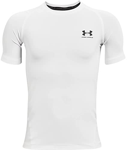 Under Armour HeatGear Armour 1361723 Veste à Manches Courtes pour garçon Blanc Taille XS 10 Ans