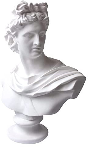 YiYFiT Harz Büste Statue Figur,6 15cm Griechische Mythologie Gott Apollo Büste Skulptur Figur für Home Ornament Büro Bücherregal Dekor Skizze Praxis DIY Kunstgeschenk-Apollo