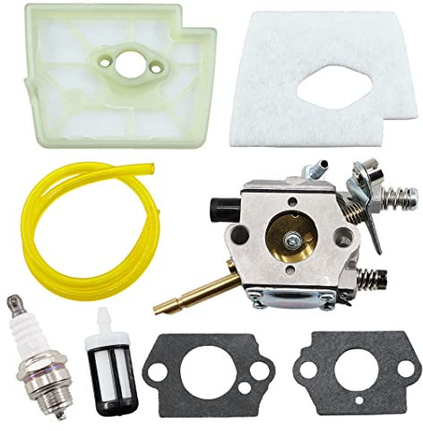 MCHNIC Vergaser mit Luftfilter Zündkerze Benzinschlauch für Stihl FS160 FS180 FS220 FS280 FS290, FS 160 180 220 280 290 Freischneider Ersetzt 4119 120 0604, Zama C15-51 / C1S-S3D, Walbro WT-223